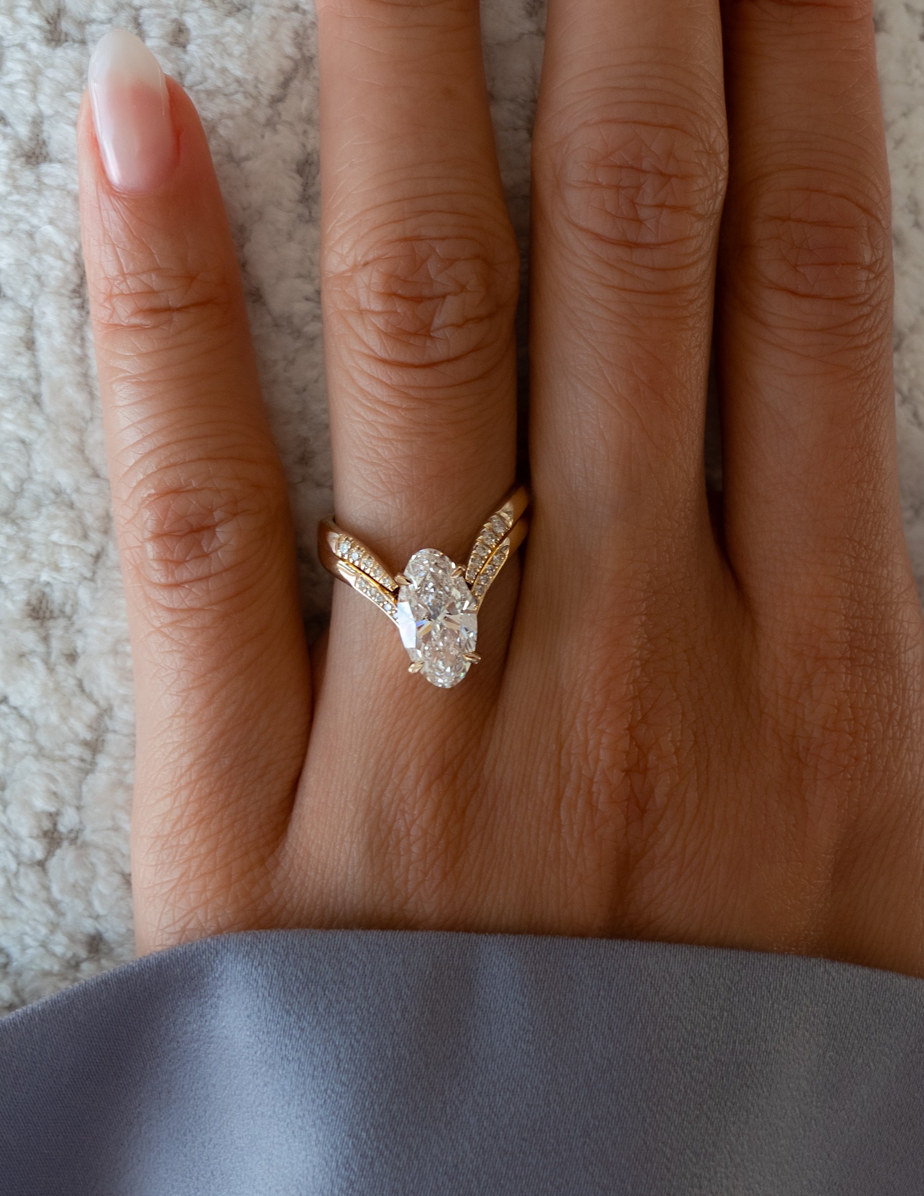 Elegant Oval Lab Grown Diamond Solitaire Bridal Set – 1.0 - 3.50 CT