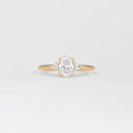 Oval Lab Grown Diamond Three Stone Setting Engagement Ring