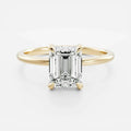 Emerald Cut Solitaire Engagement Ring with Prong Setting