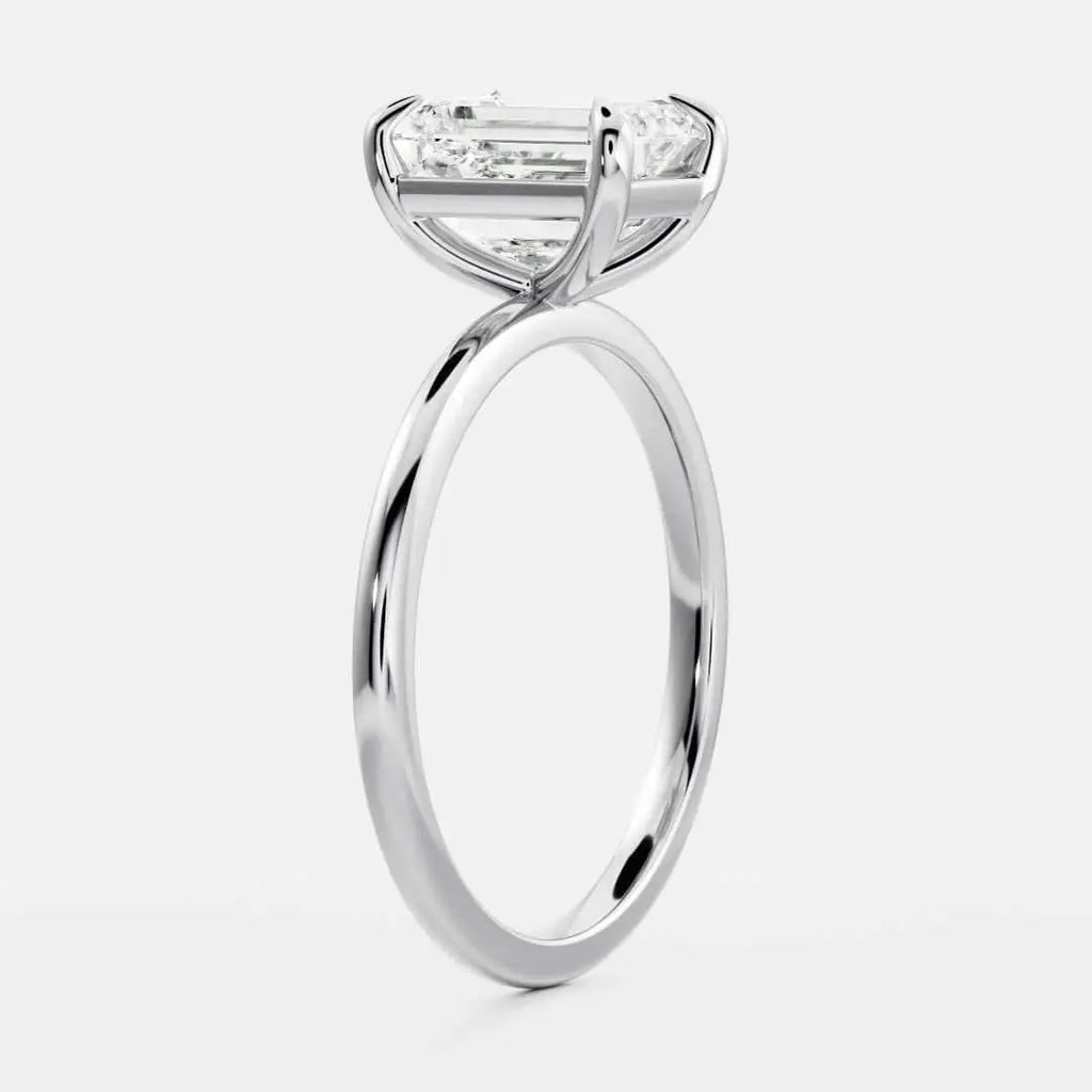 Emerald Cut Solitaire Engagement Ring with Prong Setting