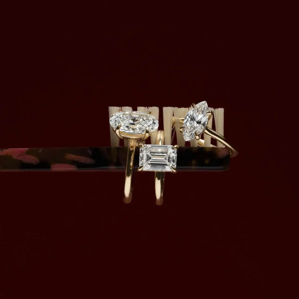 Emerald Cut Solitaire Engagement Ring with Prong Setting