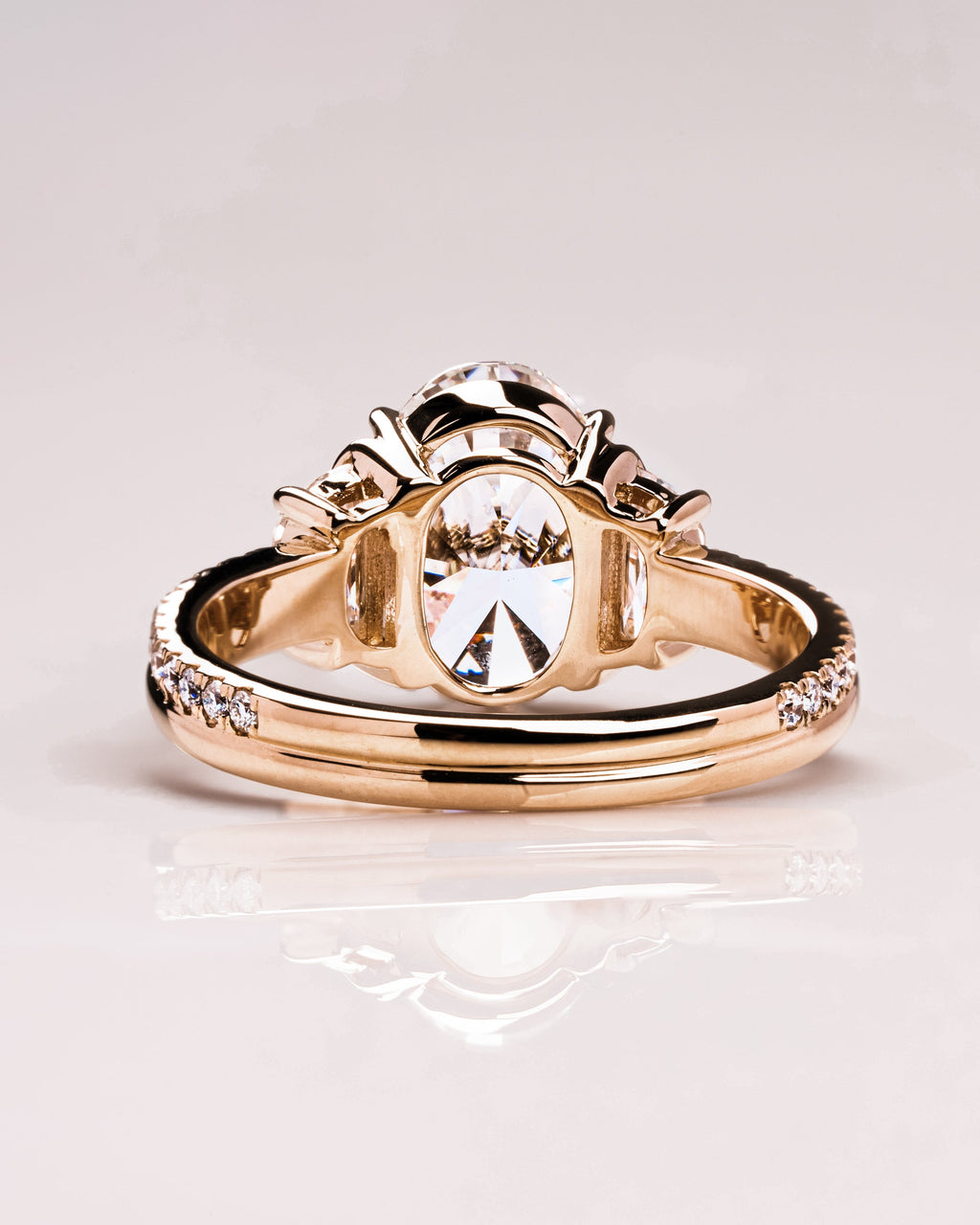 Oval Cut Lab Grown Diamond Three Stone Engagement Ring – 1.0 - 3.50 CT