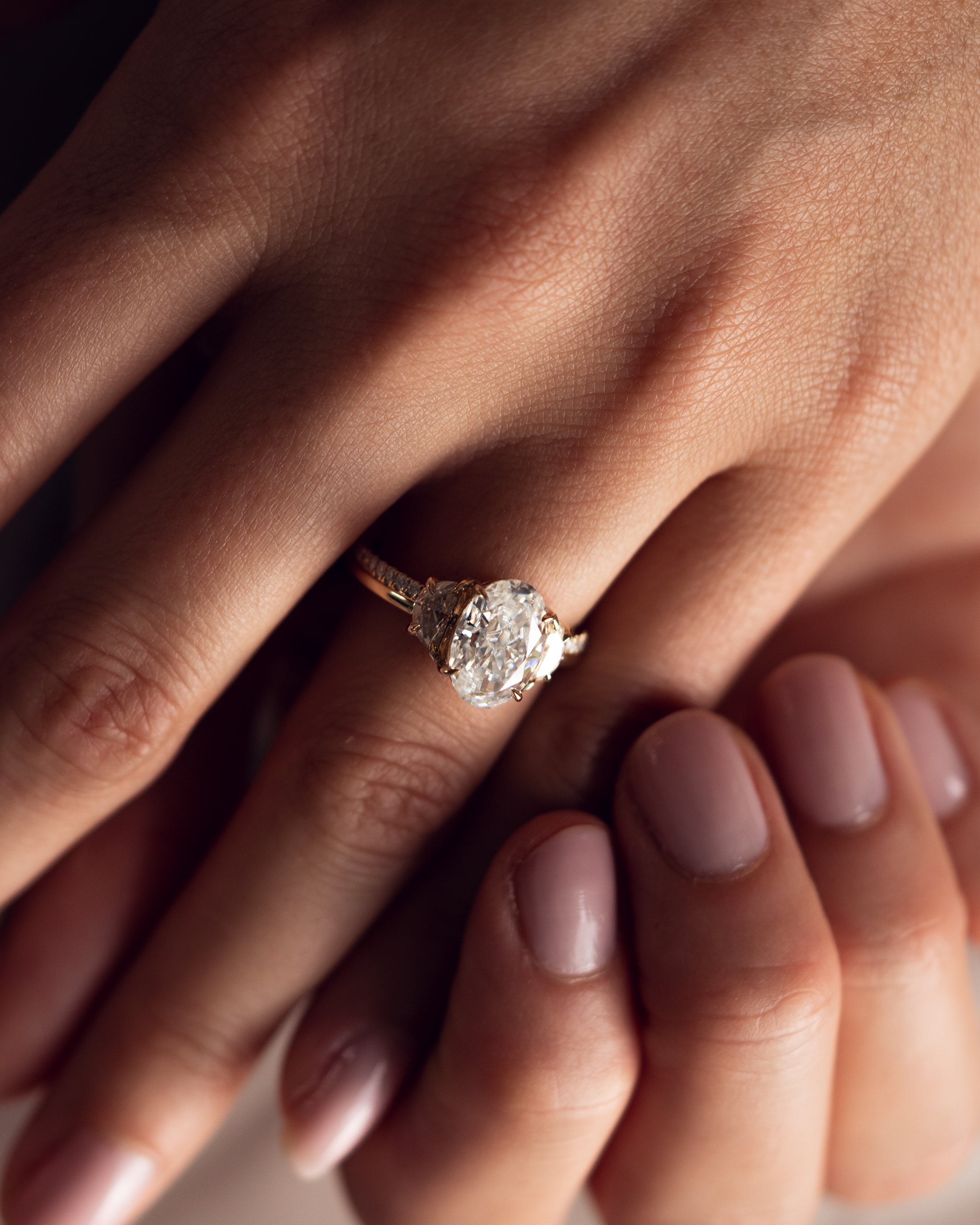 Oval Cut Lab Grown Diamond Three Stone Engagement Ring – 1.0 - 3.50 CT