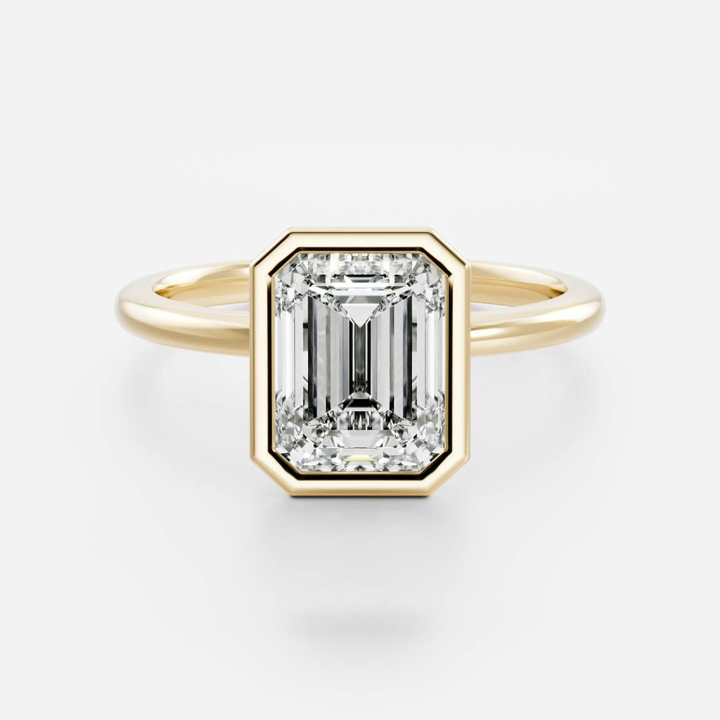Emerald Cut Lab Grown Diamond Solitaire Engagement Ring
