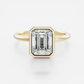 Emerald Cut Lab Grown Diamond Solitaire Engagement Ring