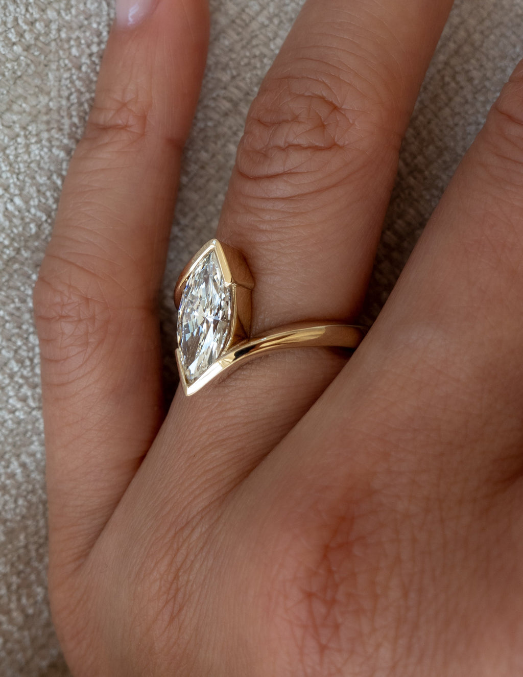 Marquise Cut Lab Grown Diamond Solitaire Engagement Ring – 1.0 - 3.50 CT