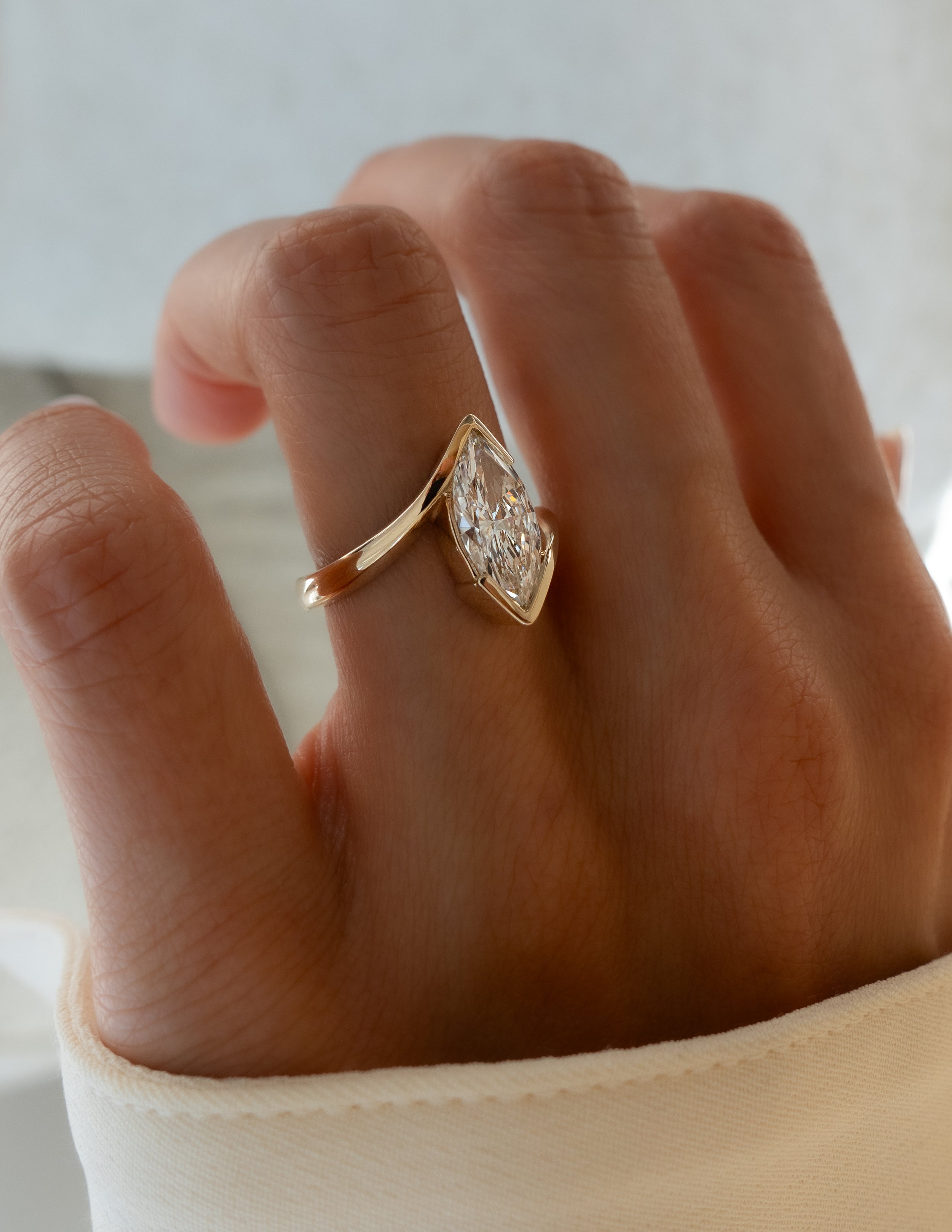 Marquise Cut Lab Grown Diamond Solitaire Engagement Ring – 1.0 - 3.50 CT