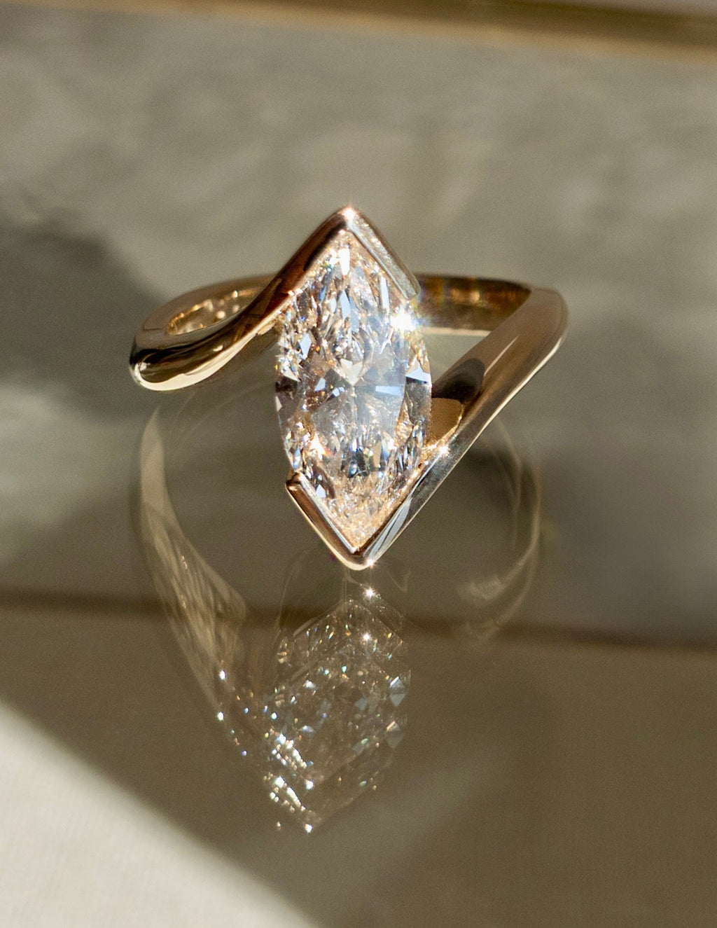 Marquise Cut Lab Grown Diamond Solitaire Engagement Ring – 1.0 - 3.50 CT