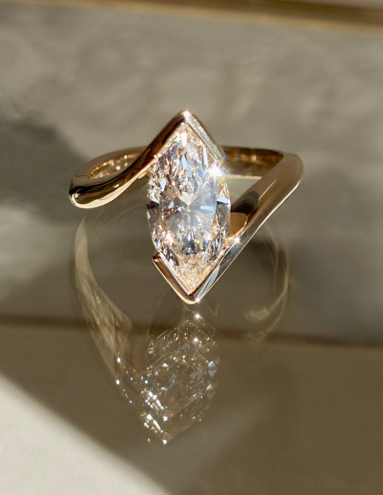Marquise Cut Lab Grown Diamond Solitaire Engagement Ring – 1.0 - 3.50 CT