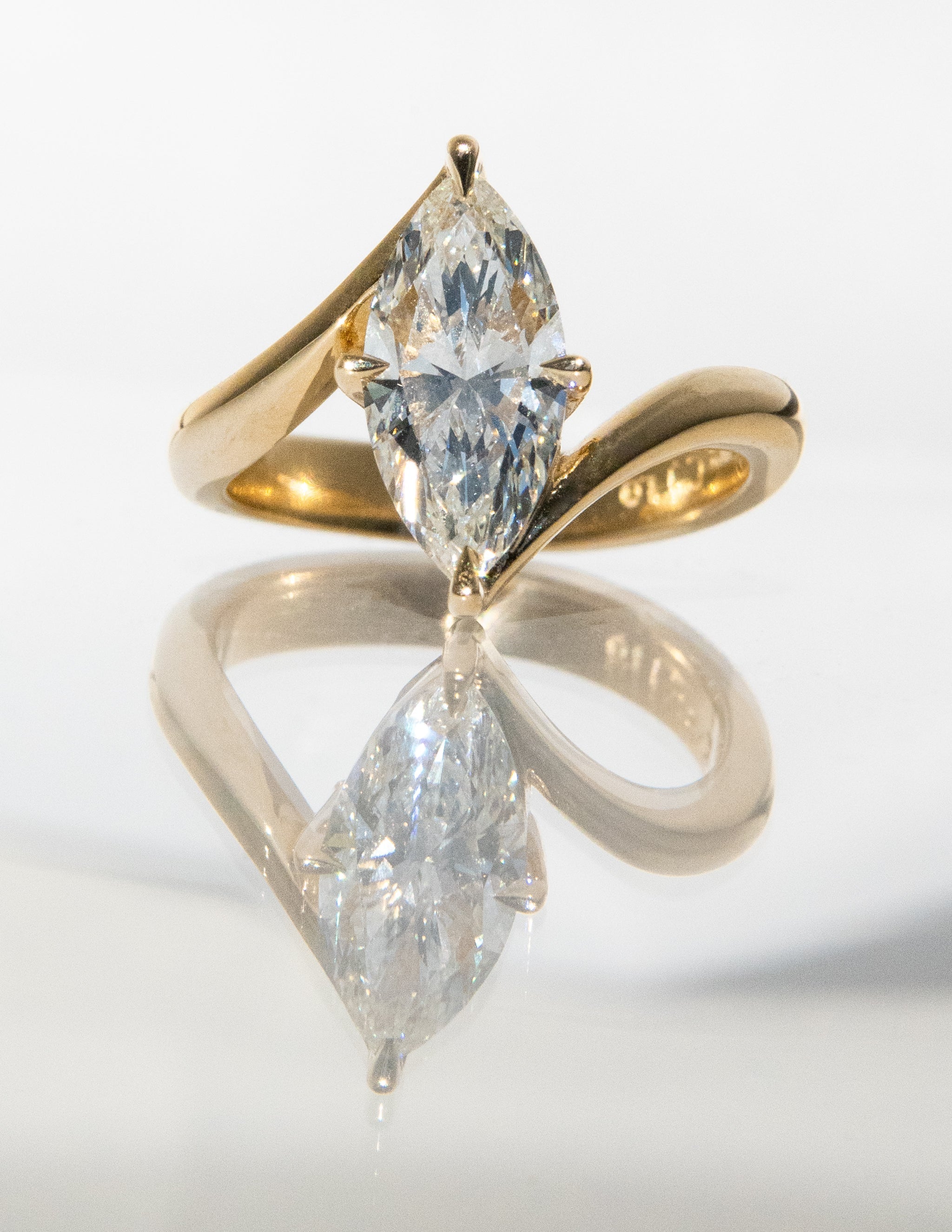 Elegant Marquise Lab Grown Diamond Solitaire Engagement Ring