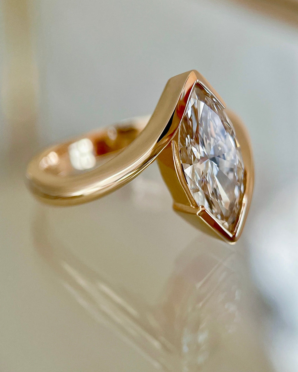 Marquise Cut Lab Grown Diamond Solitaire Engagement Ring – 1.0 - 3.50 CT