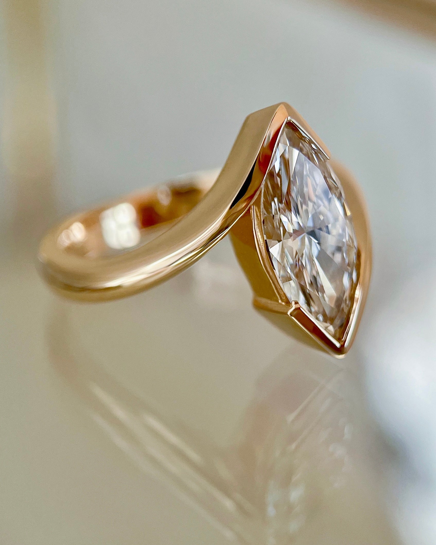 Marquise Cut Lab Grown Diamond Solitaire Engagement Ring – 1.0 - 3.50 CT