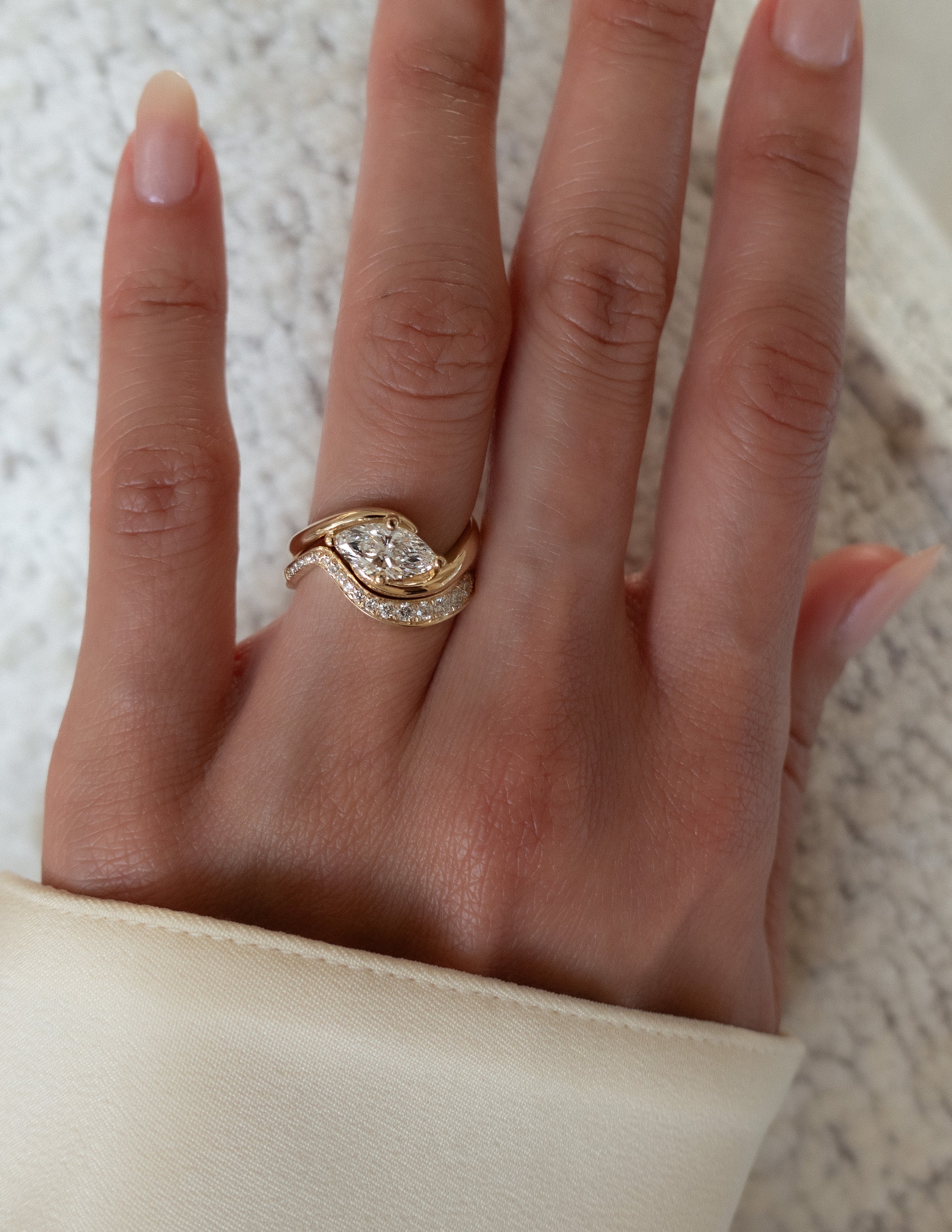 Marquise Lab Grown Diamond Solitaire Engagement Ring – 10K/14K/18K Gold & Platinum – 1.0–3.5 CT