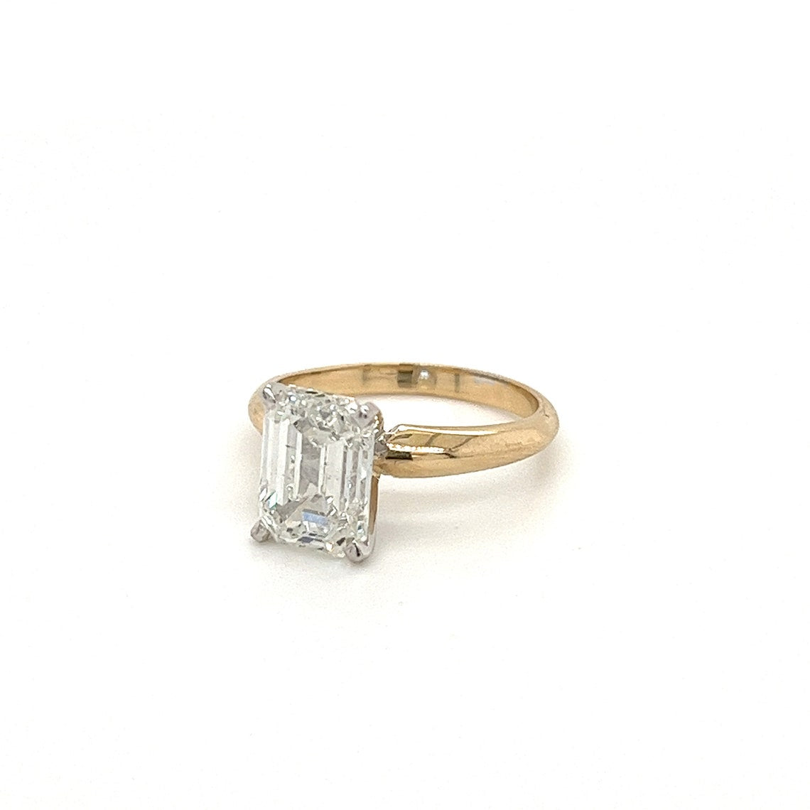 1.0 - 3.50 CT Solitaire Emerald Lab Grown Diamond Engagement Ring