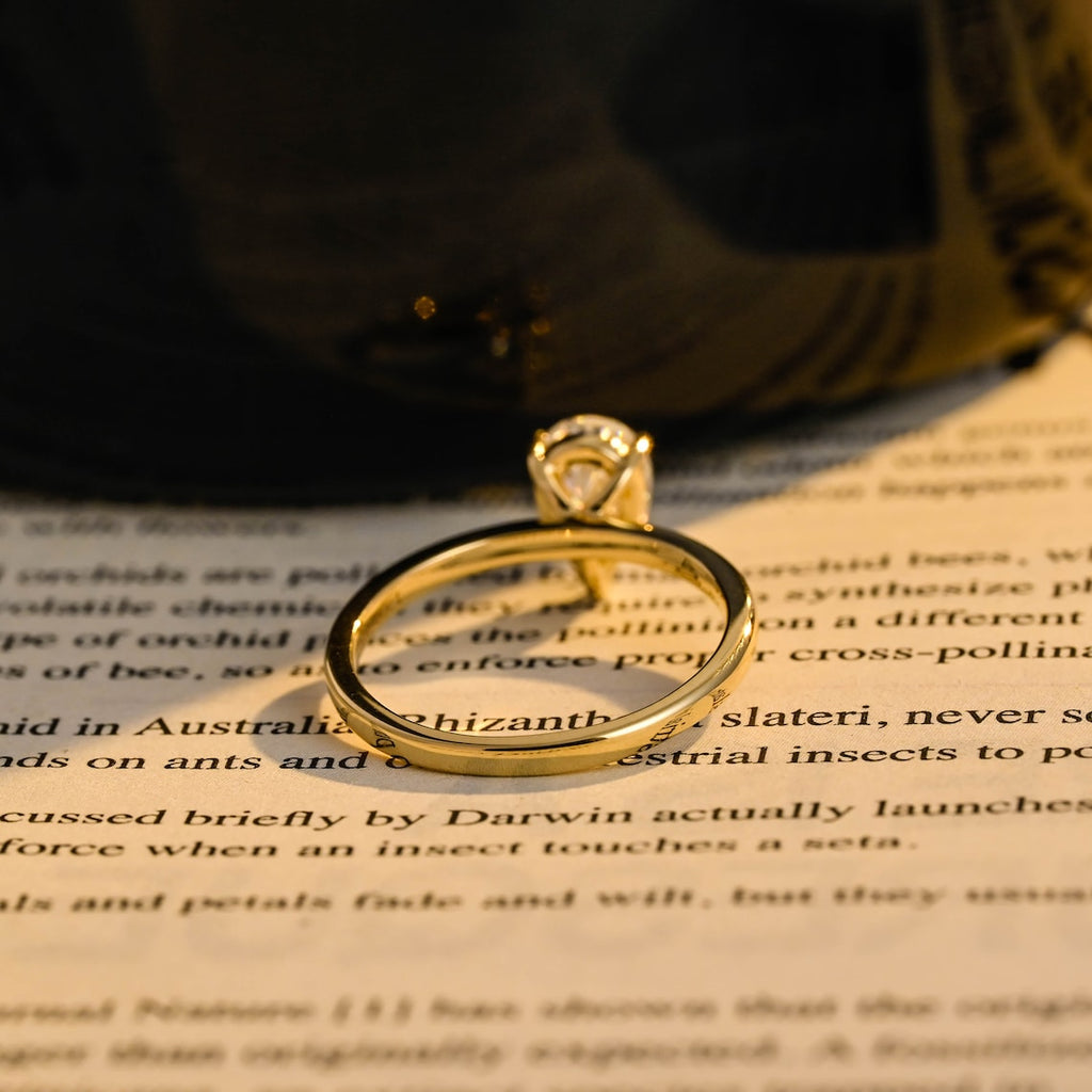 Pear Cut Lab Grown Diamond Solitaire Engagement Ring – 10K/14K/18K Gold & Platinum – 1.0–3.5 CT
