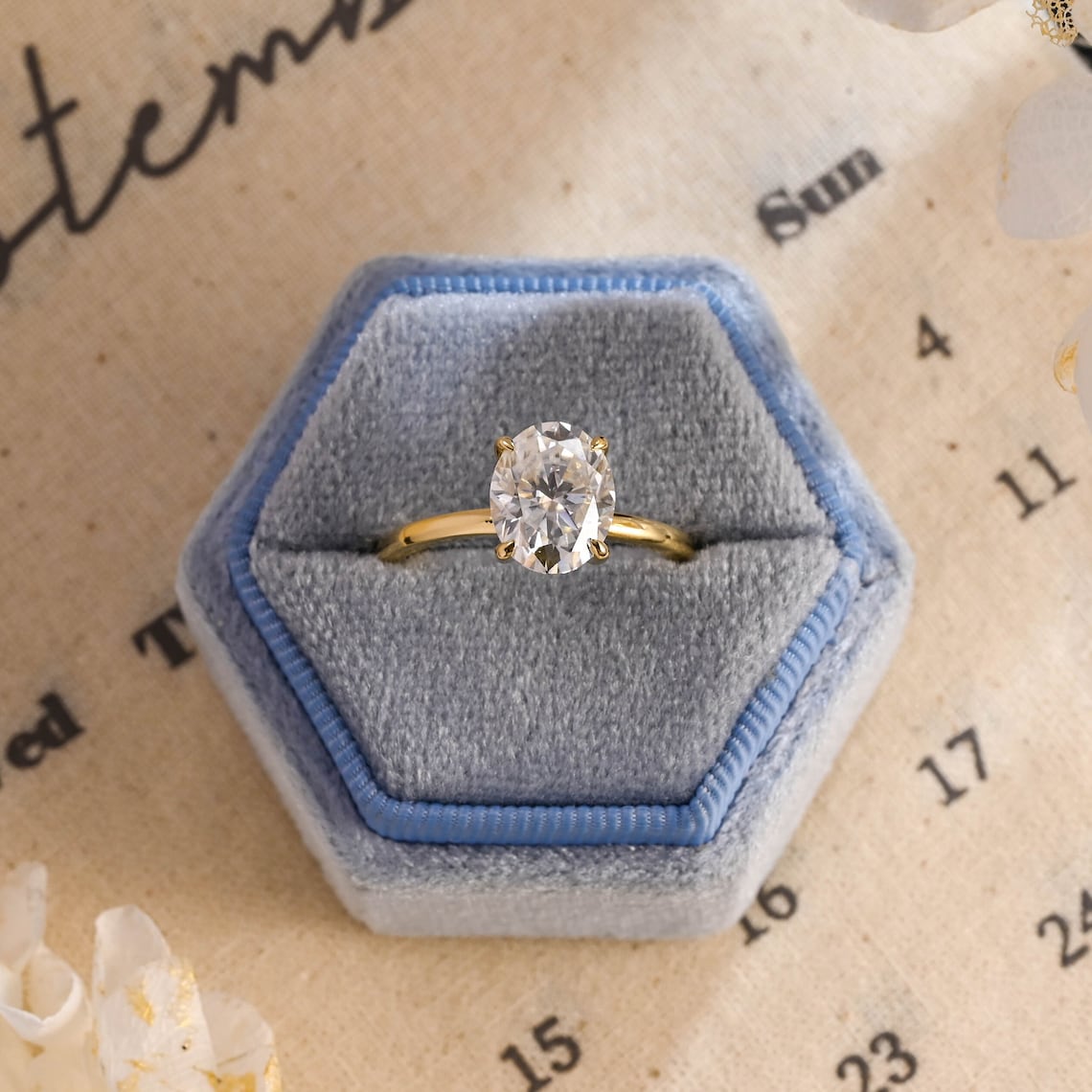 1.0 - 3.50 CT Oval Lab Grown Diamond Solitaire Setting Engagement Ring