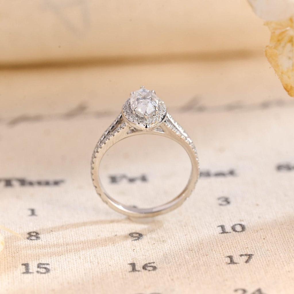 1.0 - 3.50 CT Marquise Lab Grown Diamond Split Shank Setting Engagement Ring