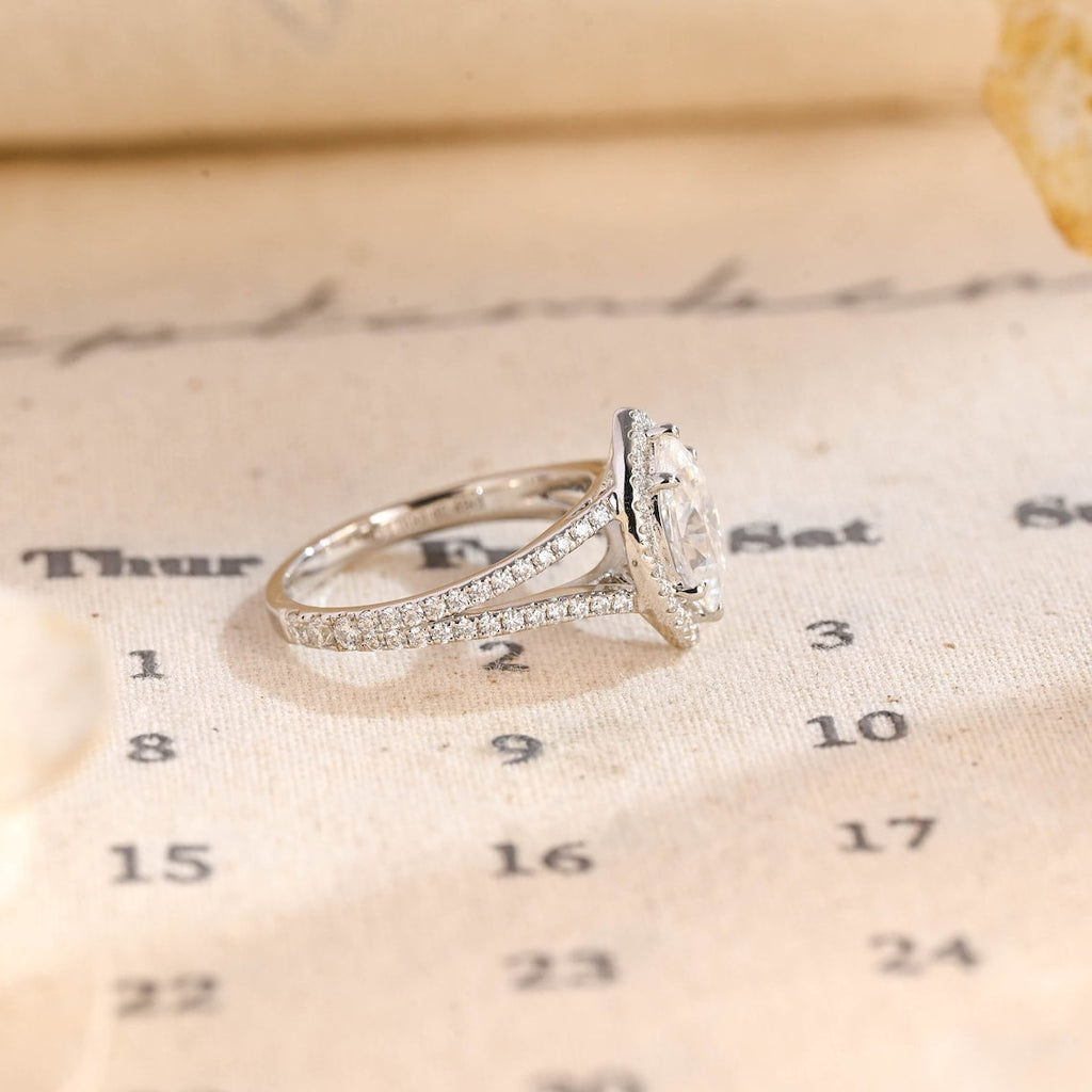 1.0 - 3.50 CT Marquise Lab Grown Diamond Split Shank Setting Engagement Ring
