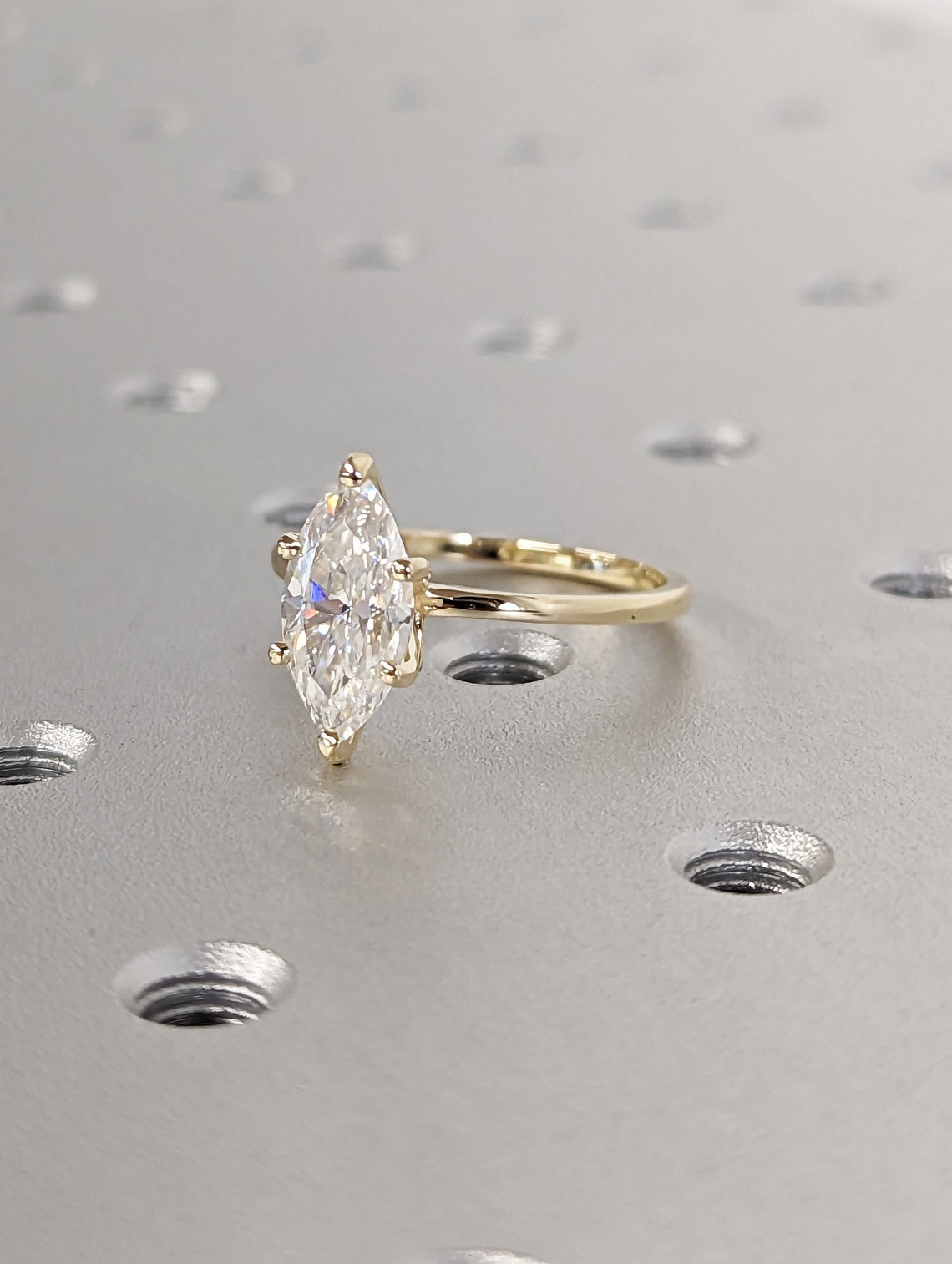 Elegant Marquise Lab Grown Diamond Solitaire Engagement Ring – 1.0 - 3.50 CT