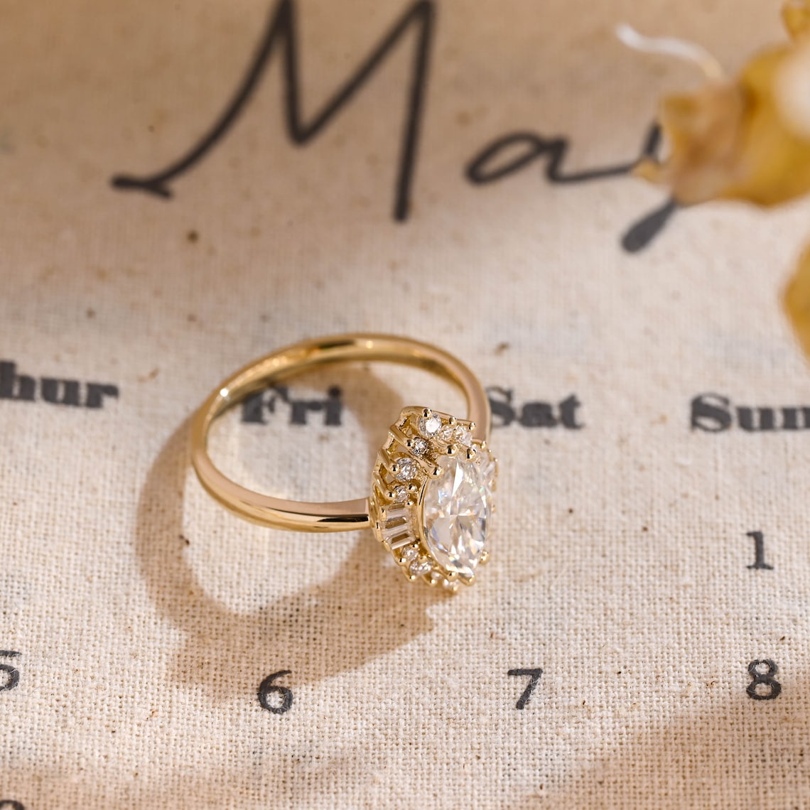 Marquise Cut Lab Grown Diamond Halo Engagement Ring – 1.0 - 3.50 CT