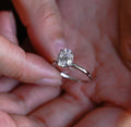 Hidden Halo Oval Lab Grown Diamond Engagement Ring