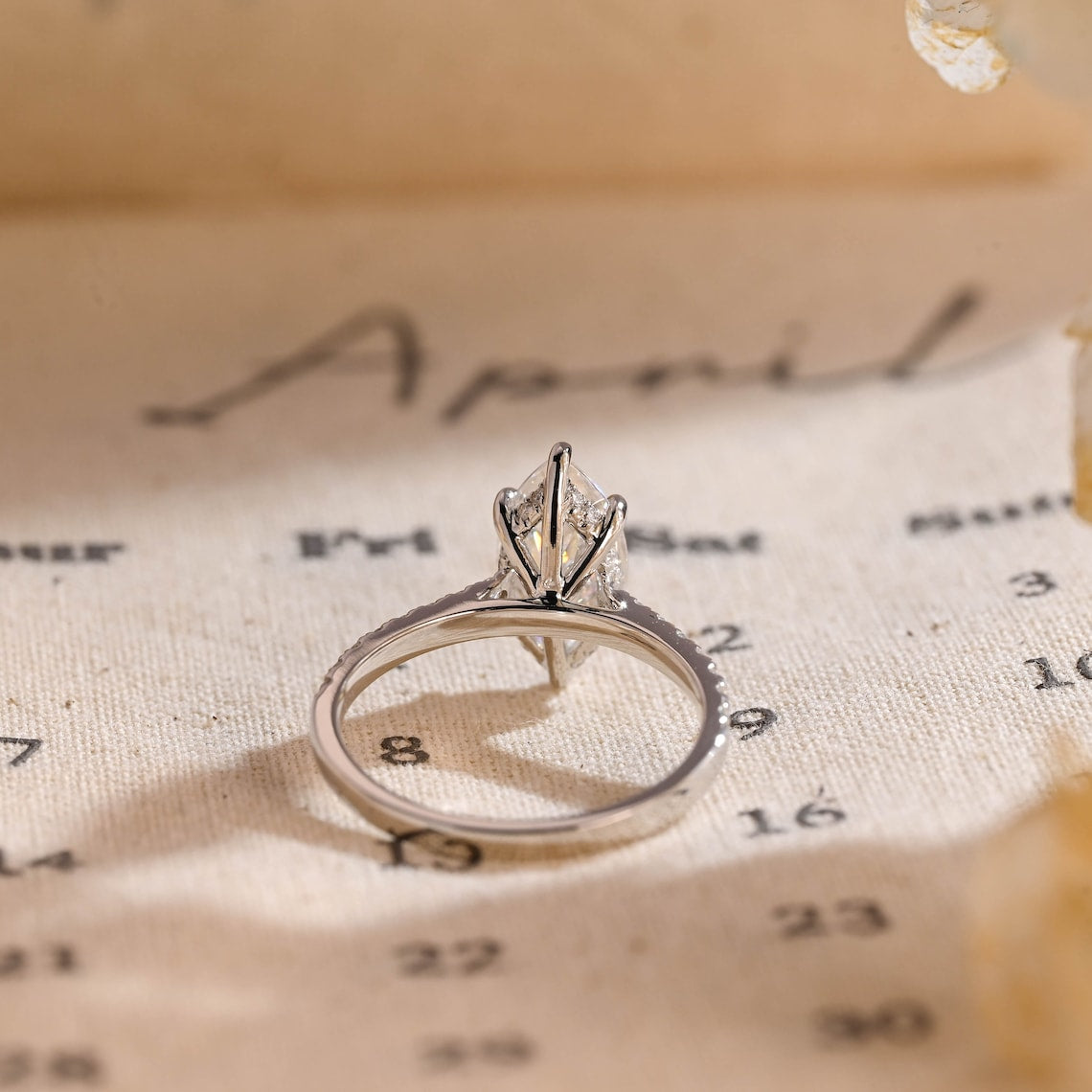 1.0 - 3.50 CT Hidden Halo Marquise Lab Grown Diamond Engagement Ring