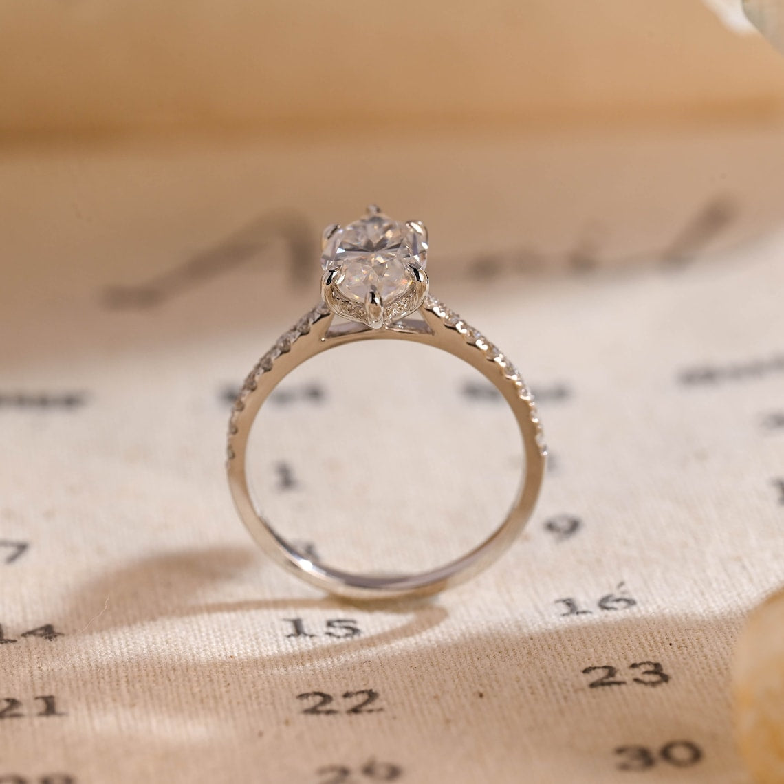 1.0 - 3.50 CT Hidden Halo Marquise Lab Grown Diamond Engagement Ring