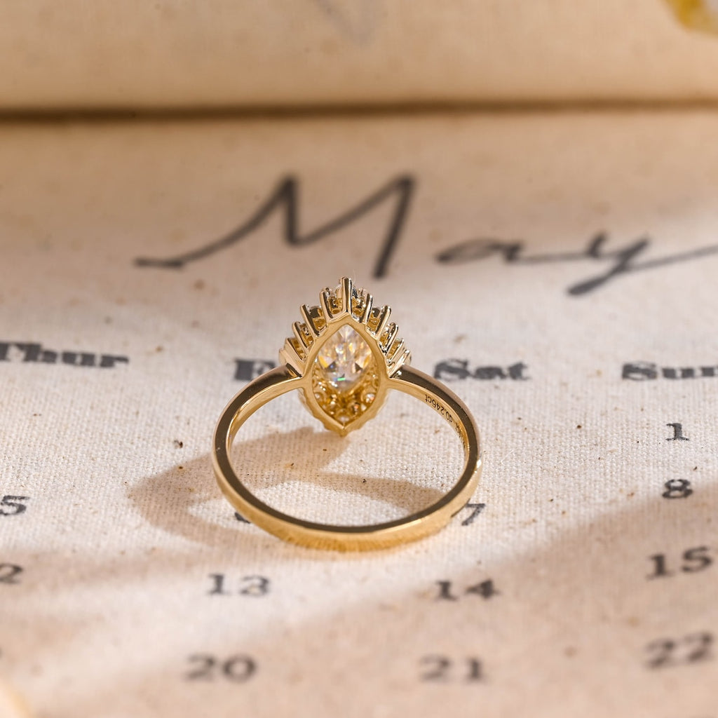 Marquise Cut Lab Grown Diamond Halo Engagement Ring – 1.0 - 3.50 CT