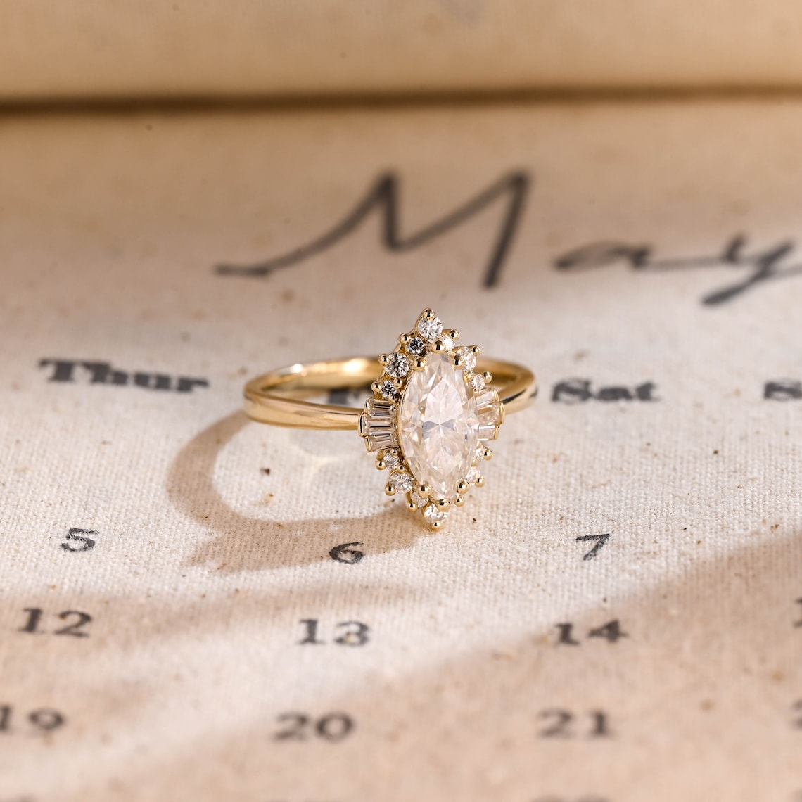Marquise Cut Lab Grown Diamond Halo Engagement Ring – 1.0 - 3.50 CT
