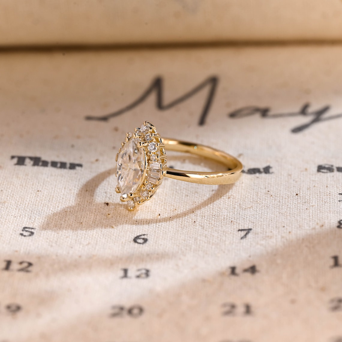 Marquise Cut Lab Grown Diamond Halo Engagement Ring – 1.0 - 3.50 CT