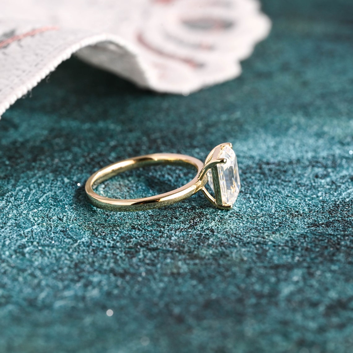 Elegant Emerald Lab Grown Diamond Solitaire Engagement Ring – 1.0 - 3.50 CT