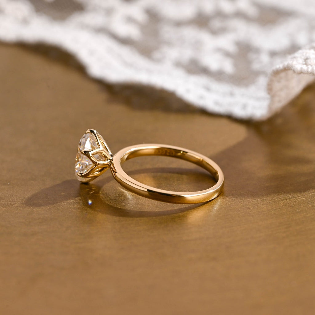 Oval Cut Lab Grown Diamond Solitaire Engagement Ring – 1.0 - 3.50 CT