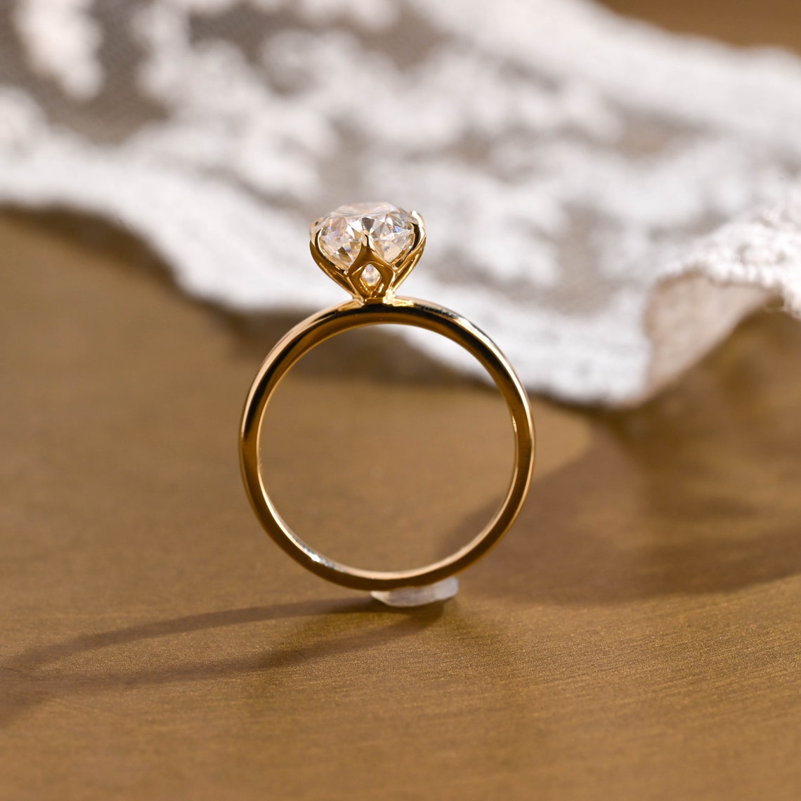 Oval Cut Lab Grown Diamond Solitaire Engagement Ring – 1.0 - 3.50 CT