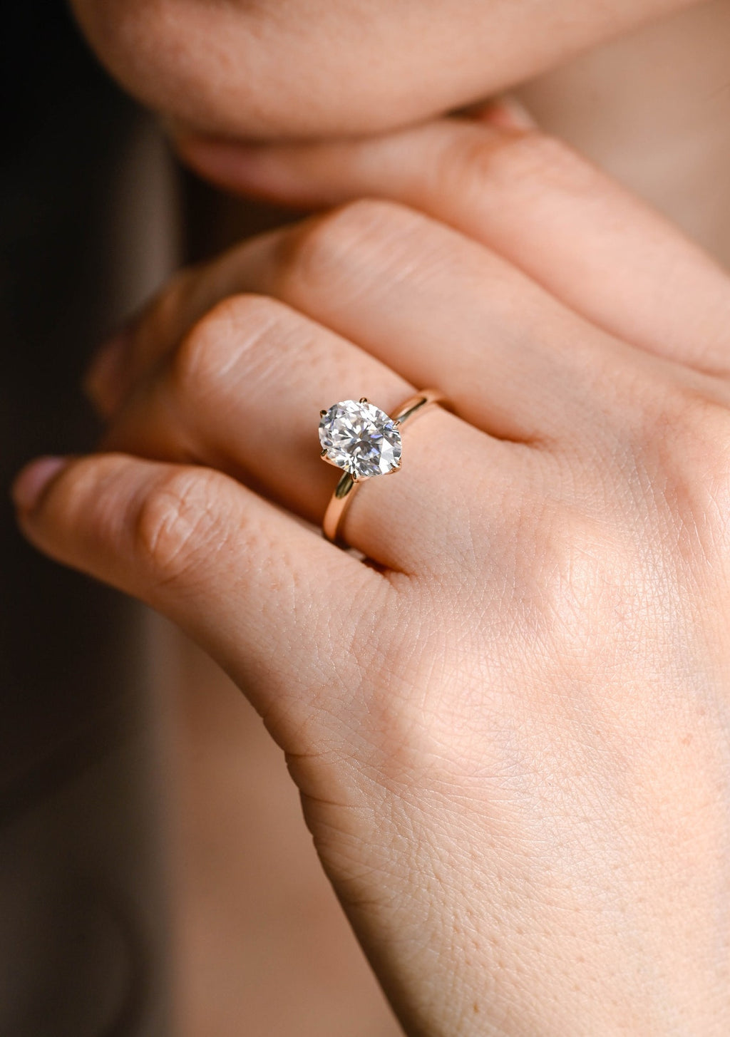 Oval Cut Lab Grown Diamond Solitaire Engagement Ring – 1.0 - 3.50 CT