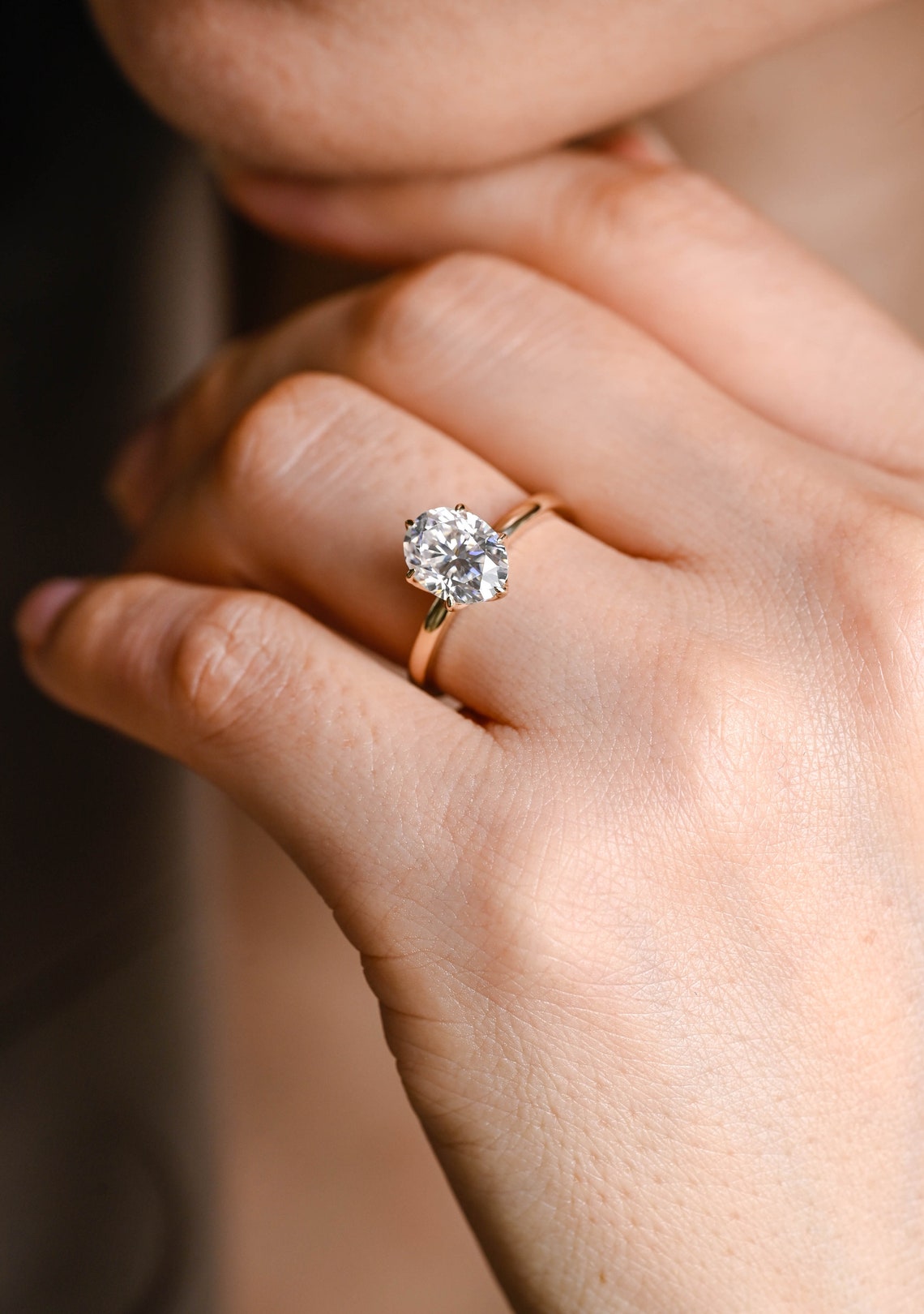 Oval Cut Lab Grown Diamond Solitaire Engagement Ring – 1.0 - 3.50 CT