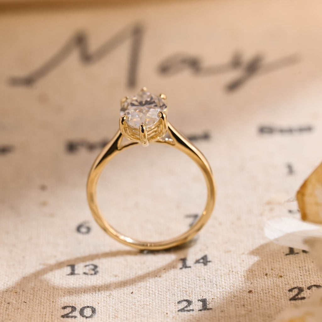 Marquise Cut Lab Grown Diamond Solitaire Engagement Ring – 1.0 - 3.50 CT