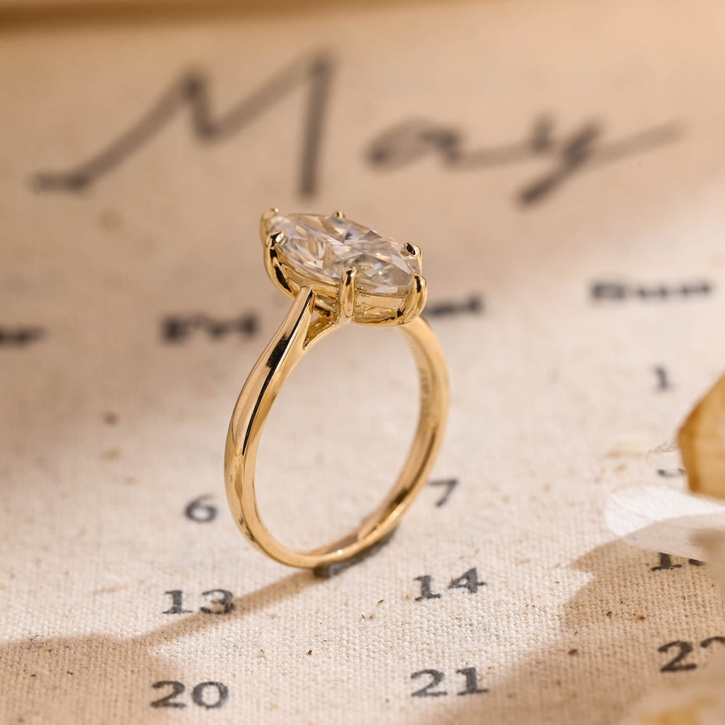 Marquise Cut Lab Grown Diamond Solitaire Engagement Ring – 1.0 - 3.50 CT