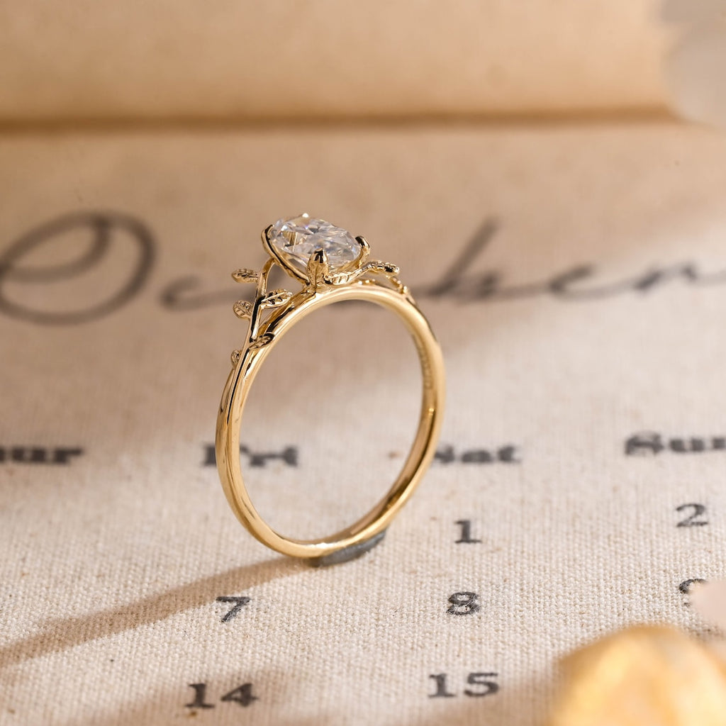 1.0 - 3.50 CT Art Deco Marquise Lab Grown Diamond Engagement Ring