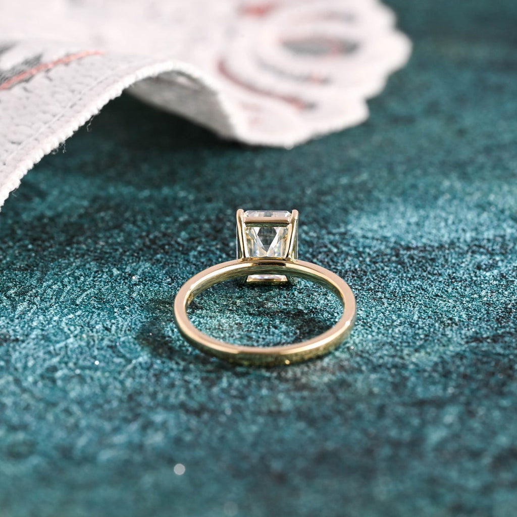 Elegant Emerald Lab Grown Diamond Solitaire Engagement Ring – 1.0 - 3.50 CT