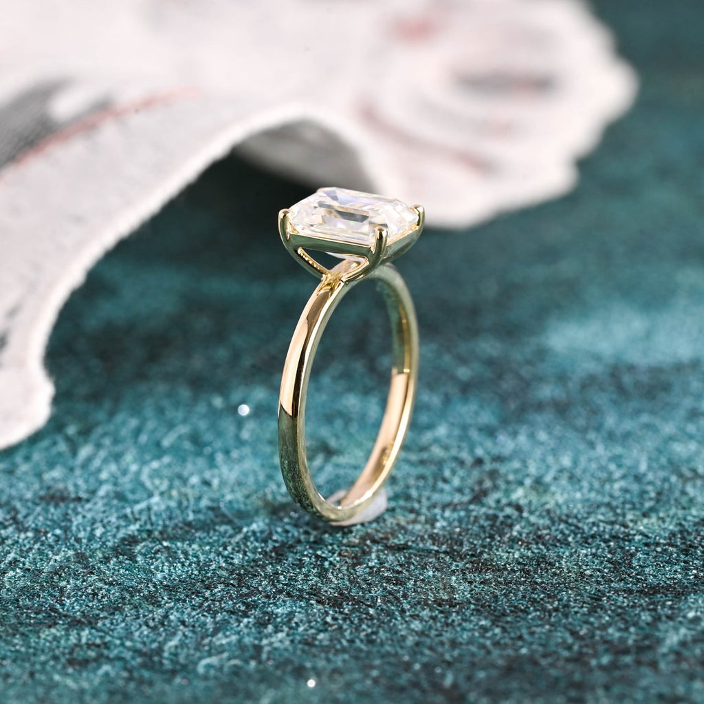 Elegant Emerald Lab Grown Diamond Solitaire Engagement Ring – 1.0 - 3.50 CT
