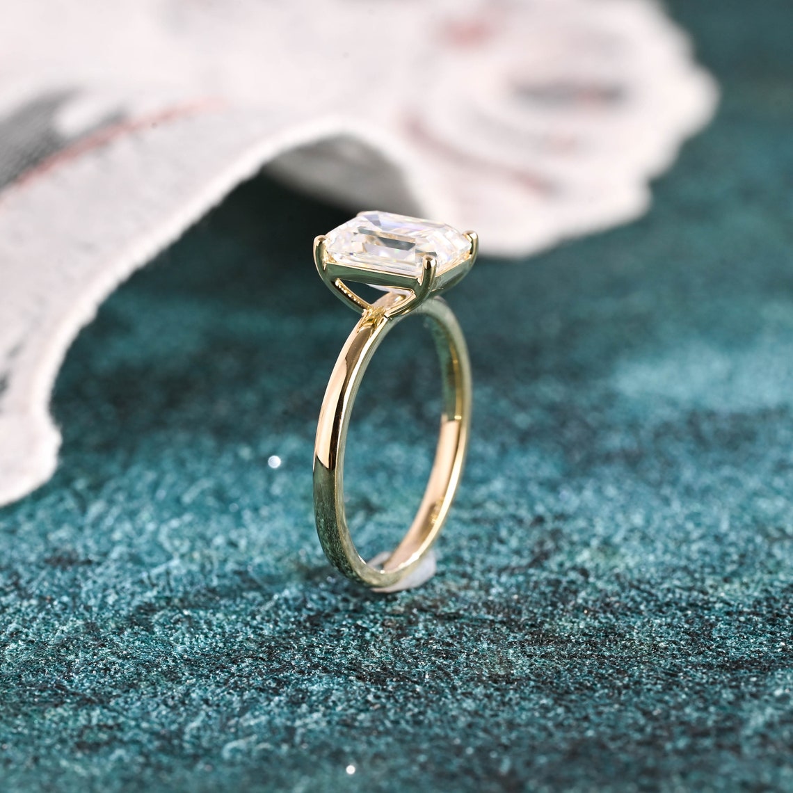 Elegant Emerald Lab Grown Diamond Solitaire Engagement Ring – 1.0 - 3.50 CT