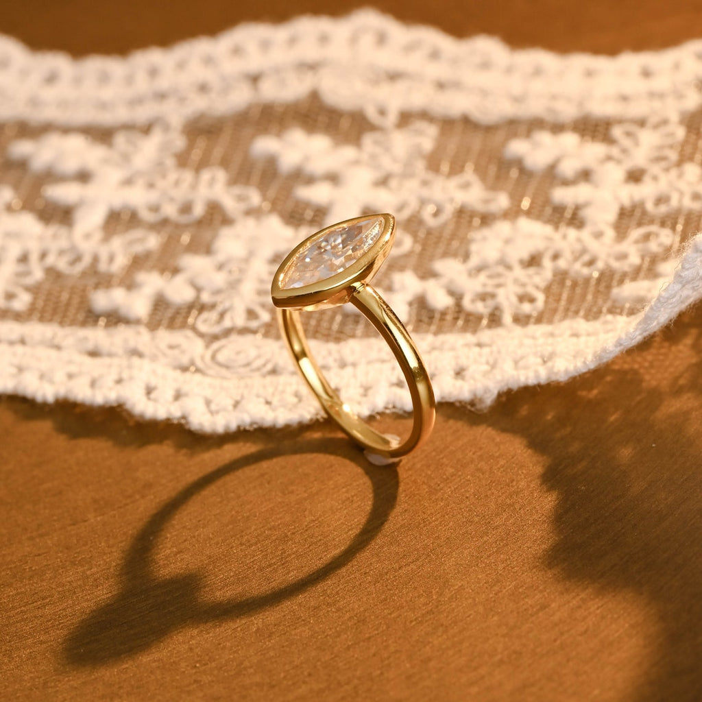 Elegant Marquise Lab Grown Diamond Bezel Solitaire Engagement Ring – 1.0 - 3.50 CT