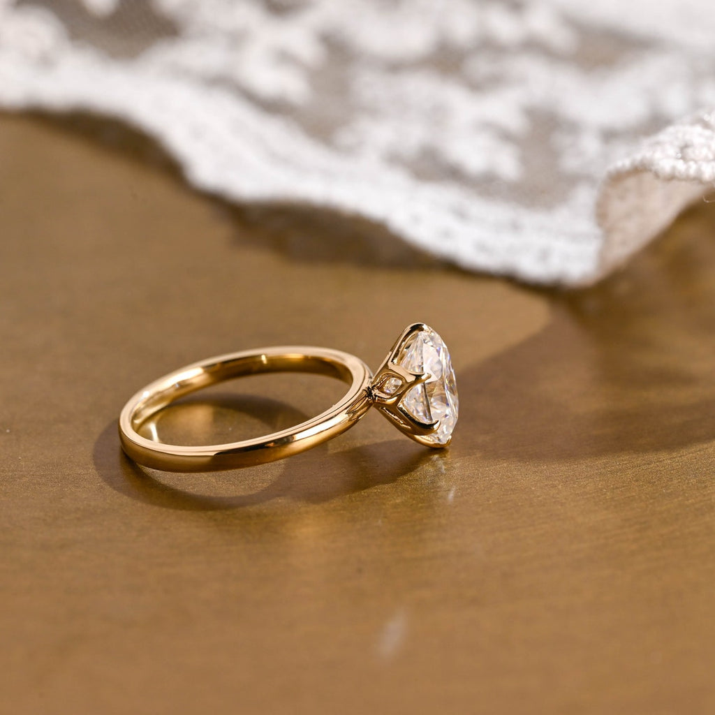 Oval Cut Lab Grown Diamond Solitaire Engagement Ring – 1.0 - 3.50 CT