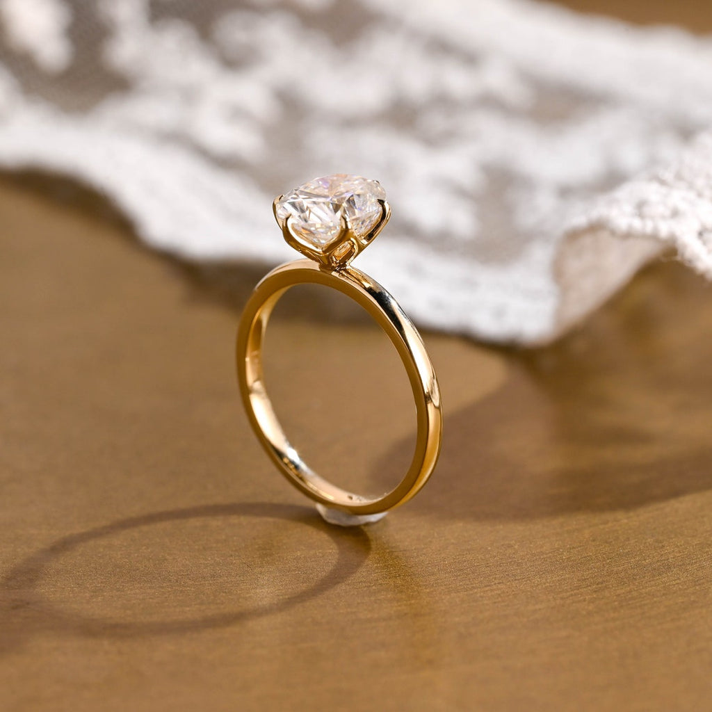 Oval Cut Lab Grown Diamond Solitaire Engagement Ring – 1.0 - 3.50 CT