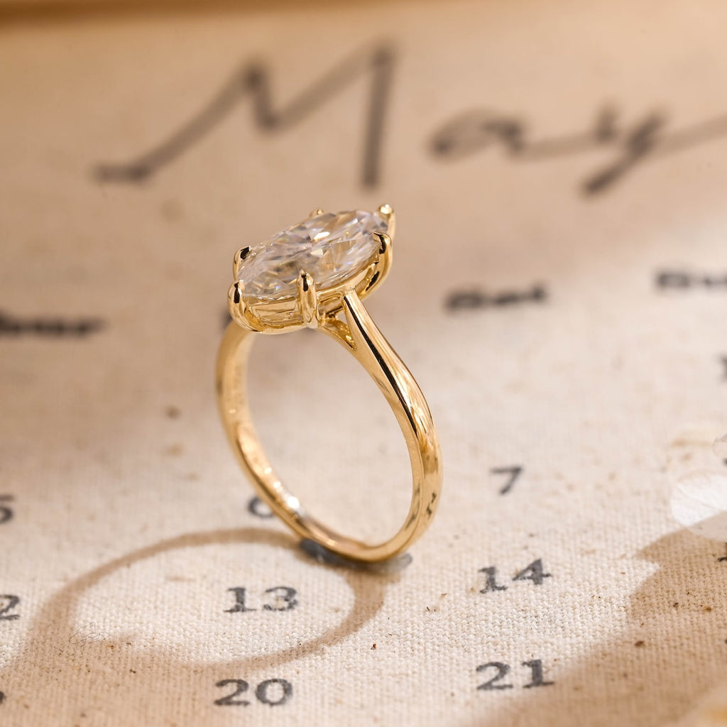 Marquise Cut Lab Grown Diamond Solitaire Engagement Ring – 1.0 - 3.50 CT