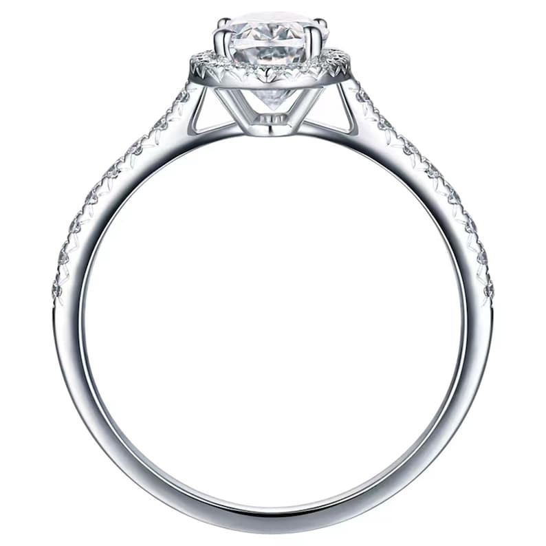 Oval Cut Lab Grown Diamond Halo Engagement Ring – 1.0 - 3.50 CT