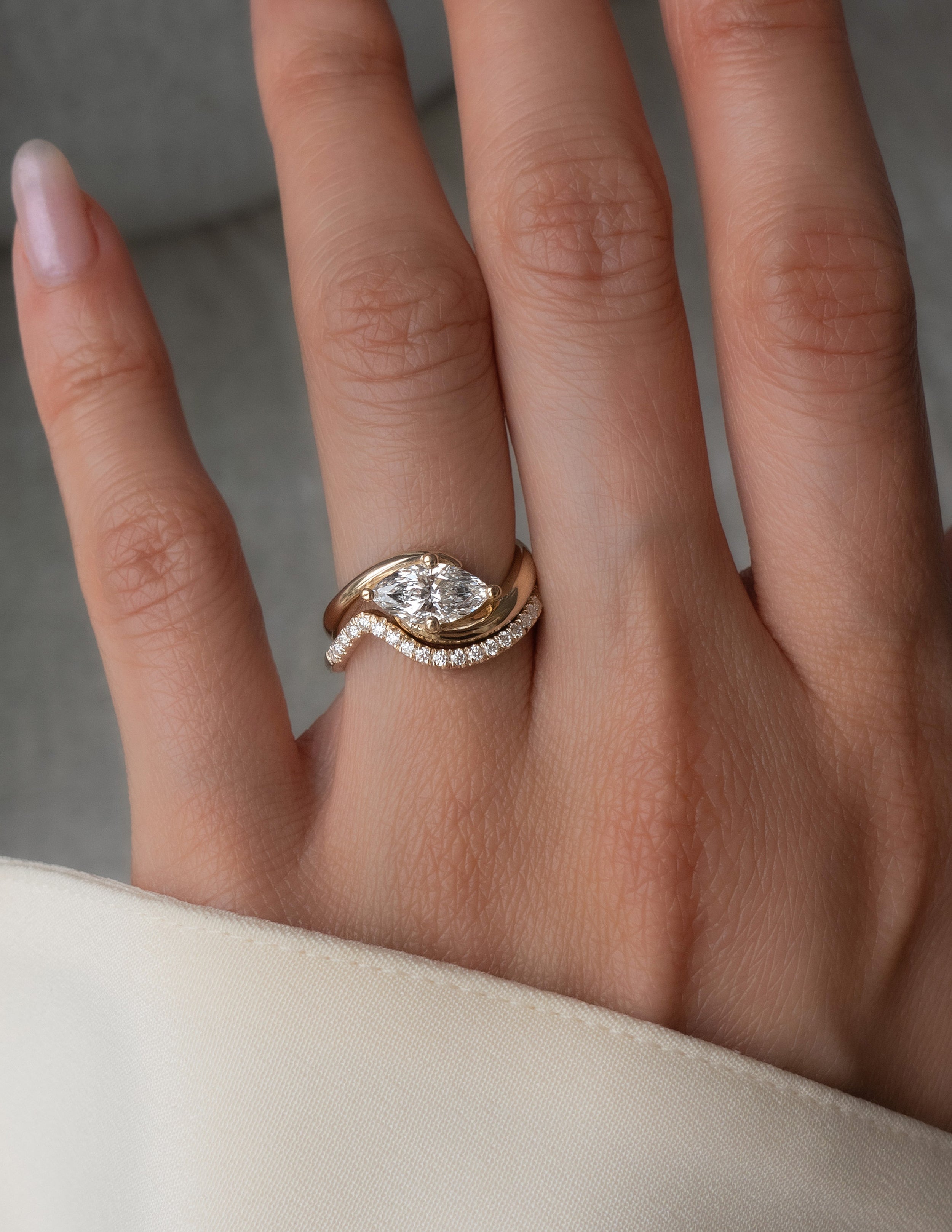 Marquise Lab Grown Diamond Solitaire Engagement Ring – 10K/14K/18K Gold & Platinum – 1.0–3.5 CT