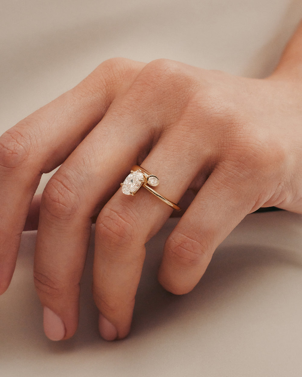 1.0 - 3.50 CT Oval Cut Lab Grown Diamond Unique Engagement Ring