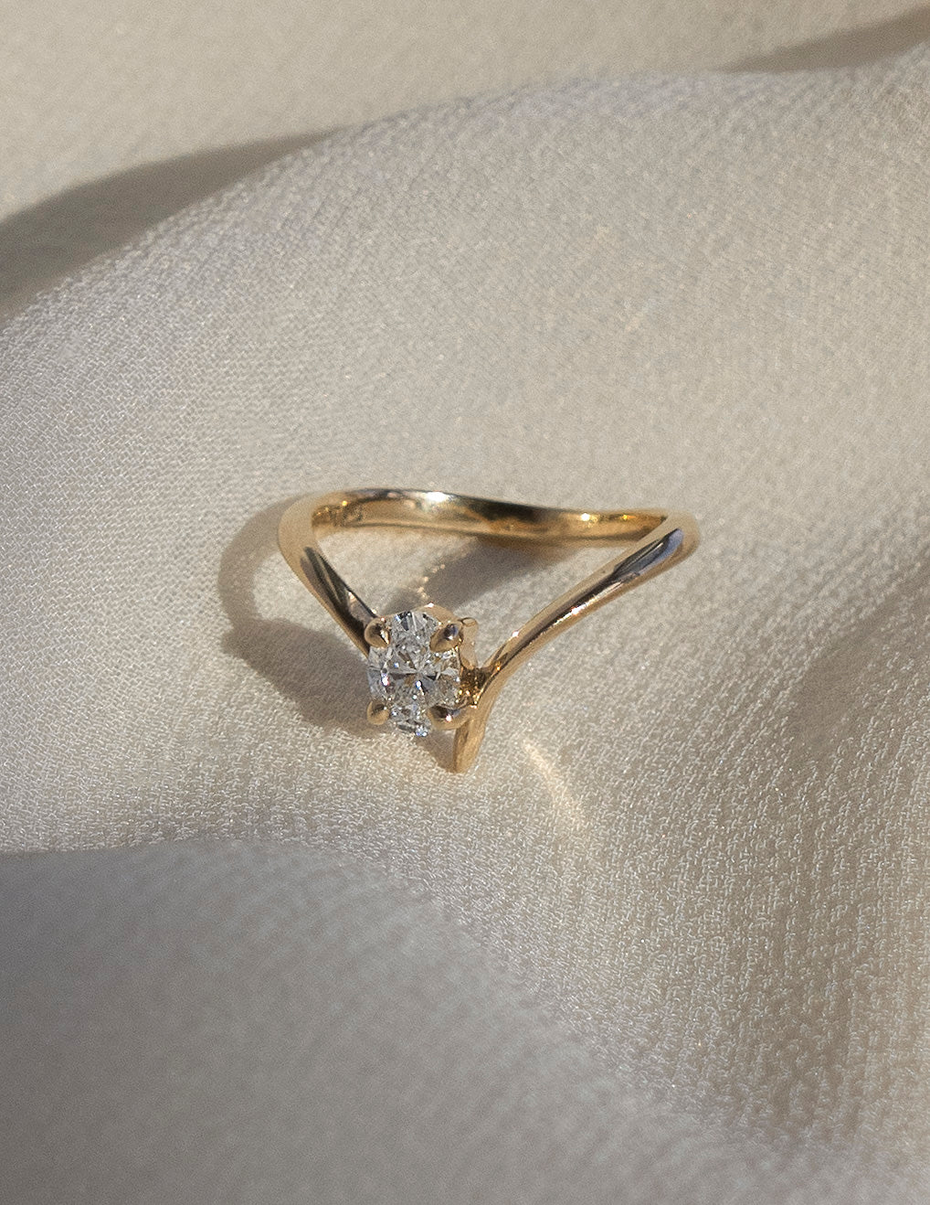 Oval Cut Lab Grown Diamond Solitaire Engagement Ring – 10K/14K/18K Gold & Platinum – 1.0–3.5 CT